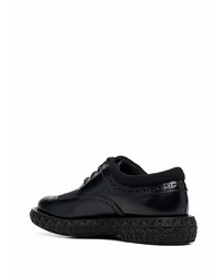 Chaussures brogues en cuir épaisses noires Salvatore Ferragamo