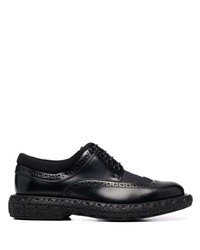 Chaussures brogues en cuir épaisses noires Salvatore Ferragamo