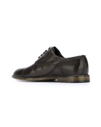 Chaussures brogues en cuir gris foncé Dolce & Gabbana