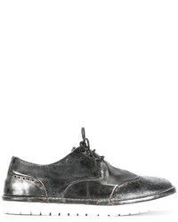 Chaussures brogues en cuir gris foncé Marsèll