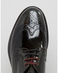 Chaussures brogues en cuir gris foncé Ted Baker