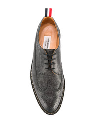 Chaussures brogues en cuir gris foncé Thom Browne