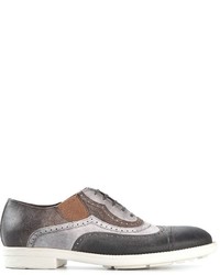 Chaussures brogues en cuir grises Dolce & Gabbana