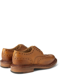 Chaussures brogues en cuir marron clair Grenson