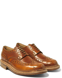 Chaussures brogues en cuir marron clair Grenson