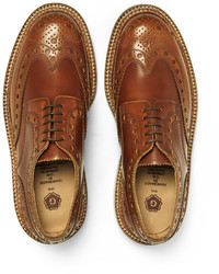 Chaussures brogues en cuir marron clair Grenson