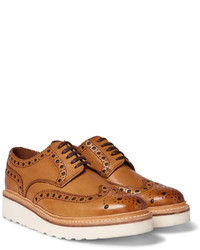 Chaussures brogues en cuir marron clair Grenson