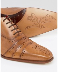 Chaussures brogues en cuir marron clair Jeffery West