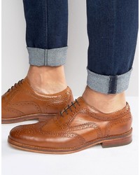Chaussures brogues en cuir marron clair