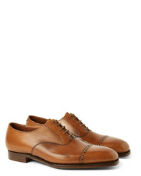 Chaussures brogues en cuir marron clair