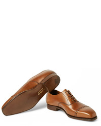 Chaussures brogues en cuir marron clair