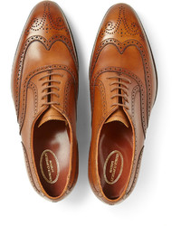 Chaussures brogues en cuir marron clair