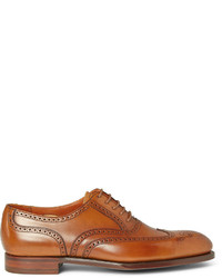 Chaussures brogues en cuir marron clair