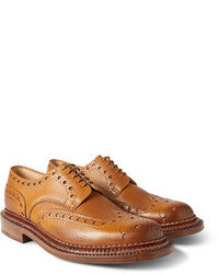Chaussures brogues en cuir marron clair Grenson
