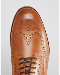 Chaussures brogues en cuir marron clair