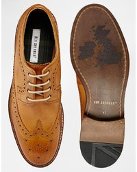 Chaussures brogues en cuir marron clair Ben Sherman