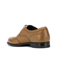 Chaussures brogues en cuir marron clair Bottega Veneta
