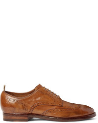 Chaussures brogues en cuir marron clair Officine Creative