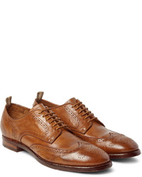 Chaussures brogues en cuir marron clair Officine Creative