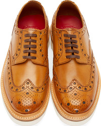Chaussures brogues en cuir marron clair Grenson