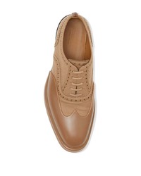 Chaussures brogues en cuir marron clair Burberry