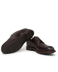 Chaussures brogues en cuir marron foncé Edward Green