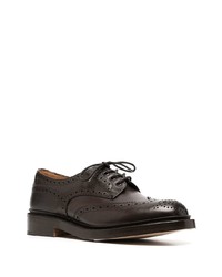 Chaussures brogues en cuir marron foncé Tricker's