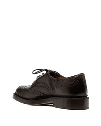 Chaussures brogues en cuir marron foncé Tricker's