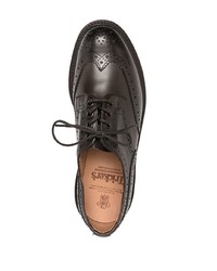 Chaussures brogues en cuir marron foncé Tricker's