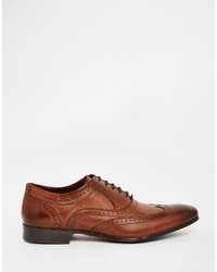 Chaussures brogues en cuir marron foncé Asos