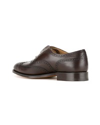 Chaussures brogues en cuir marron foncé Church's