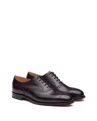 Chaussures brogues en cuir marron foncé Church's