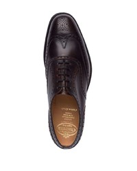 Chaussures brogues en cuir marron foncé Church's