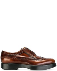 Chaussures brogues en cuir marron foncé Church's