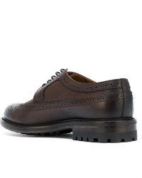 Chaussures brogues en cuir marron foncé Doucal's