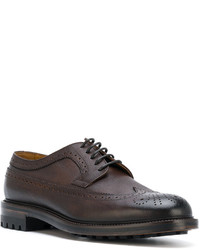 Chaussures brogues en cuir marron foncé Doucal's