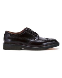 Chaussures brogues en cuir marron foncé Alden