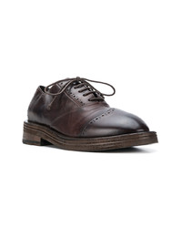 Chaussures brogues en cuir marron foncé Marsèll