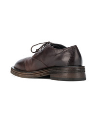 Chaussures brogues en cuir marron foncé Marsèll