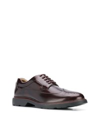 Chaussures brogues en cuir marron foncé Hogan