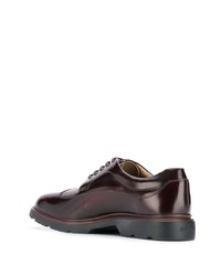 Chaussures brogues en cuir marron foncé Hogan