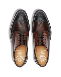 Chaussures brogues en cuir marron foncé Church's