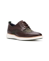 Chaussures brogues en cuir marron foncé Cole Haan