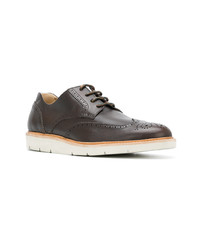 Chaussures brogues en cuir marron foncé Hogan