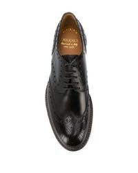 Chaussures brogues en cuir marron foncé Doucal's