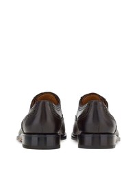 Chaussures brogues en cuir marron foncé Ferragamo