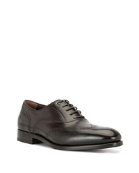 Chaussures brogues en cuir marron foncé Salvatore Ferragamo