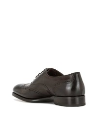 Chaussures brogues en cuir marron foncé Salvatore Ferragamo