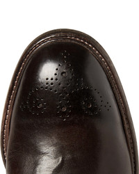 Chaussures brogues en cuir marron foncé Dolce & Gabbana