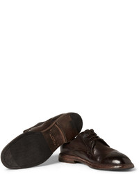 Chaussures brogues en cuir marron foncé Dolce & Gabbana